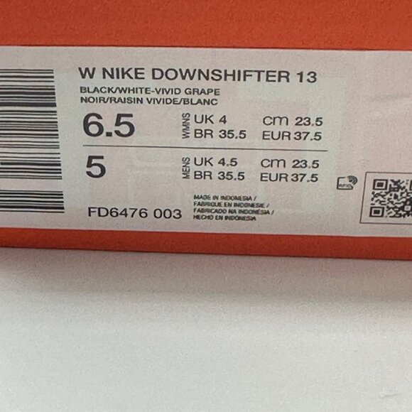 Women's Nike Downshifter 13  Black Purple Athletic Shoes FD6476-003 Size 6.5 - Picture 12 of 12